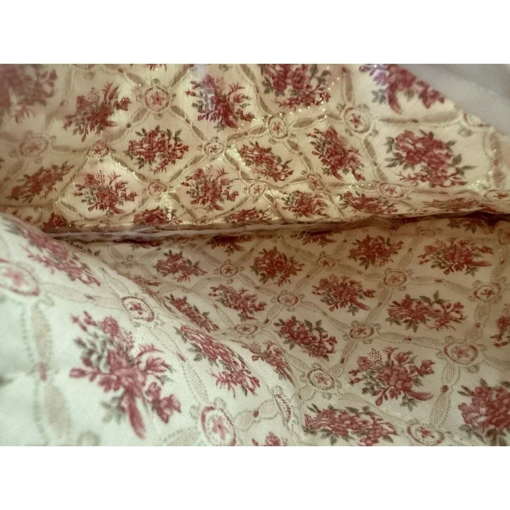 Handmade Cottagecore Quilted Floral Hanging Book Bible Holder Pocket Lace Trim